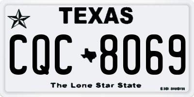 TX license plate CQC8069
