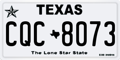 TX license plate CQC8073