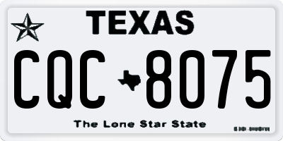TX license plate CQC8075