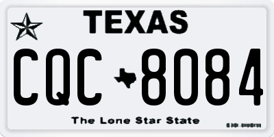 TX license plate CQC8084