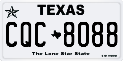 TX license plate CQC8088