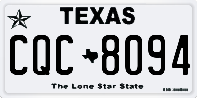 TX license plate CQC8094