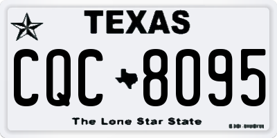 TX license plate CQC8095