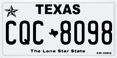 TX license plate CQC8098