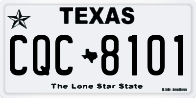 TX license plate CQC8101