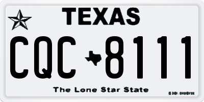 TX license plate CQC8111