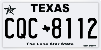 TX license plate CQC8112