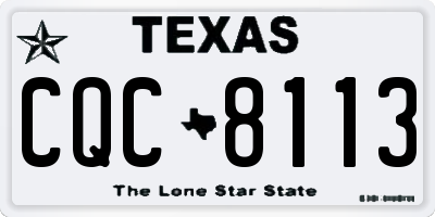 TX license plate CQC8113