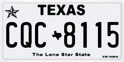 TX license plate CQC8115