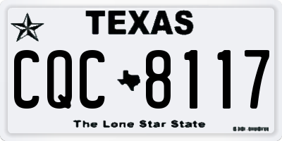 TX license plate CQC8117