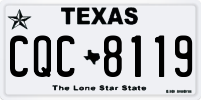 TX license plate CQC8119