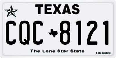TX license plate CQC8121