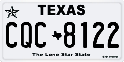 TX license plate CQC8122