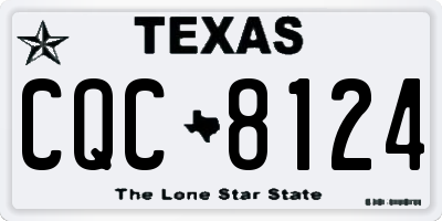 TX license plate CQC8124