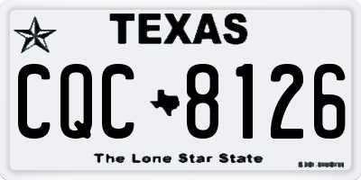TX license plate CQC8126
