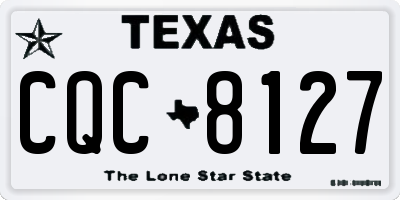 TX license plate CQC8127