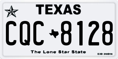 TX license plate CQC8128