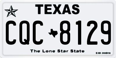TX license plate CQC8129