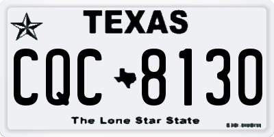TX license plate CQC8130