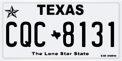 TX license plate CQC8131