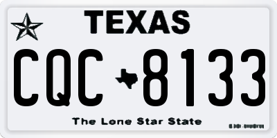 TX license plate CQC8133
