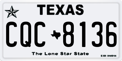 TX license plate CQC8136