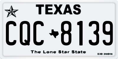 TX license plate CQC8139