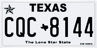 TX license plate CQC8144