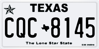 TX license plate CQC8145