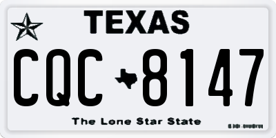 TX license plate CQC8147