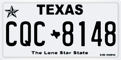 TX license plate CQC8148
