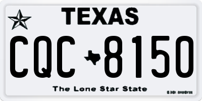 TX license plate CQC8150