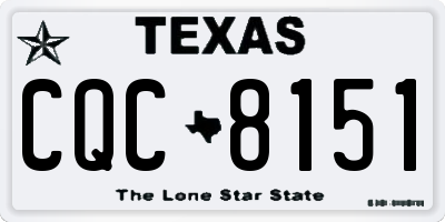 TX license plate CQC8151