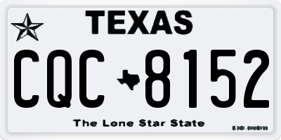 TX license plate CQC8152
