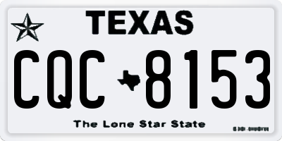 TX license plate CQC8153