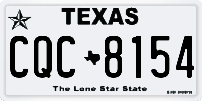 TX license plate CQC8154