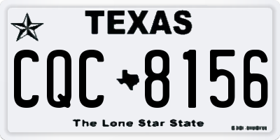 TX license plate CQC8156