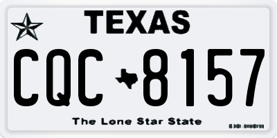 TX license plate CQC8157