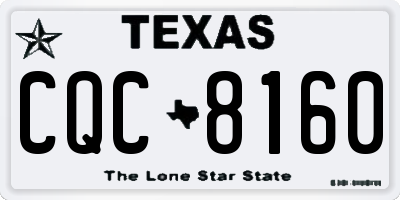 TX license plate CQC8160