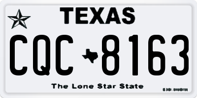 TX license plate CQC8163