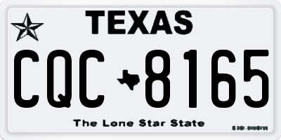 TX license plate CQC8165