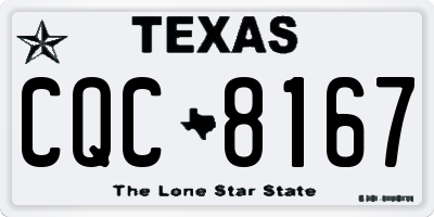 TX license plate CQC8167