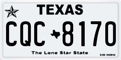 TX license plate CQC8170