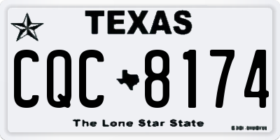 TX license plate CQC8174
