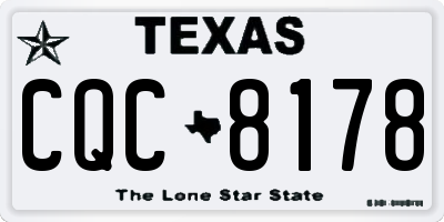 TX license plate CQC8178