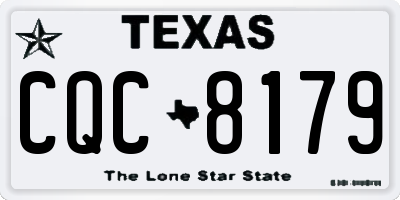 TX license plate CQC8179