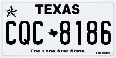 TX license plate CQC8186