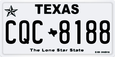TX license plate CQC8188