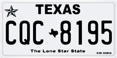 TX license plate CQC8195