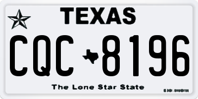 TX license plate CQC8196